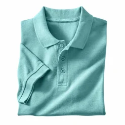 Polo uni maille piquée manches courtes