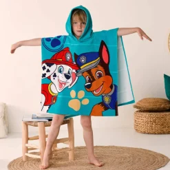 Poncho de bain enfant Pat'Patrouille® éponge et velours coton - 320g/m2