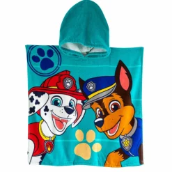 Poncho de bain enfant Pat'Patrouille® éponge et velours coton - 320g/m2