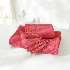 Éponge bouclette 420g/m² liteau imprimé ginkgo