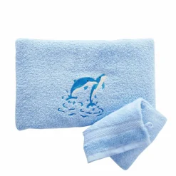 Éponges brodées dauphins Colombine® - Lot