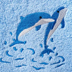 Éponges brodées dauphins Colombine® - Lot