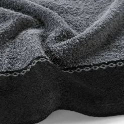 Éponge unie 450 g/m² liteau jacquard confort moelleux