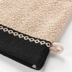 Éponge unie 450 g/m² liteau jacquard confort moelleux