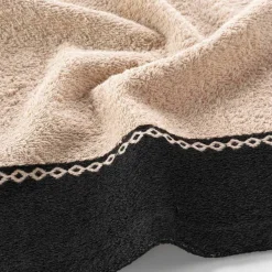 Éponge unie 450 g/m² liteau jacquard confort moelleux