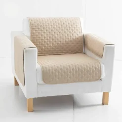 Protège-salon antiglisse microfibre matelassé