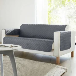 Protège-salon antiglisse microfibre matelassé