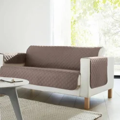 Protège-salon antiglisse microfibre matelassé