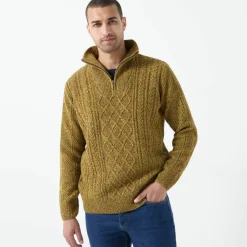 Pull col camionneur maille irlandaise