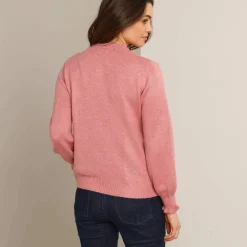 Pull col montant, finition frisotti