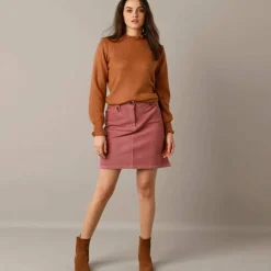 Pull col montant, finition frisotti