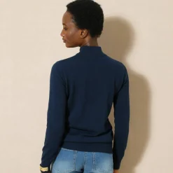 Pull col montant, laine d'agneau