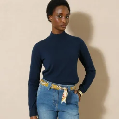 Pull col montant, laine d'agneau