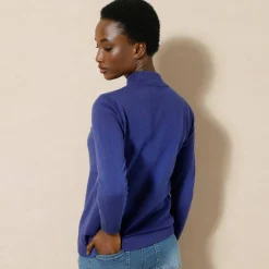 Pull col montant, laine d'agneau