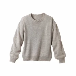 Pull col rond finitions écailles