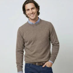 Pull col rond 80% laine