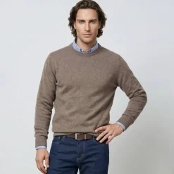 Pull col rond 80% laine