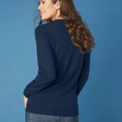 Pull col rond, laine d'agneau