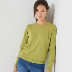 Pull col rond, laine d'agneau