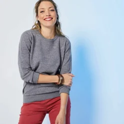 Pull col rond, laine d'agneau