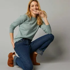 Pull col rond, laine d'agneau