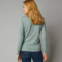 Pull col rond, laine d'agneau