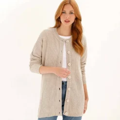Pull col rond maille anglaise
