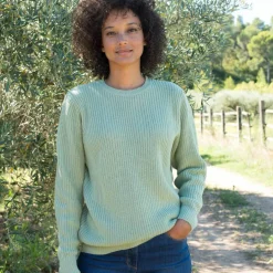 Pull col rond maille anglaise