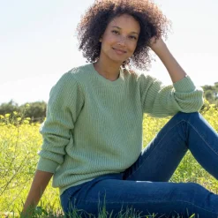 Pull col rond maille anglaise