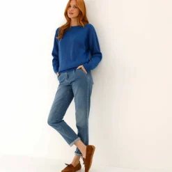 Pull col rond maille anglaise