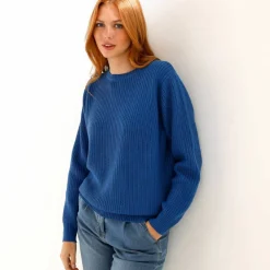 Pull col rond maille anglaise