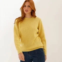 Pull col rond maille anglaise