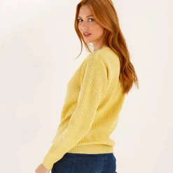 Pull col rond maille anglaise