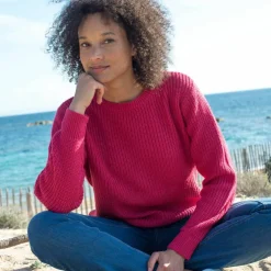 Pull col rond maille anglaise