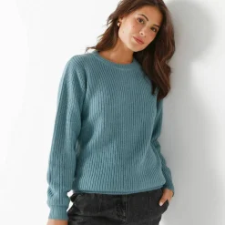 Pull col rond maille anglaise