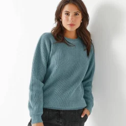 Pull col rond maille anglaise