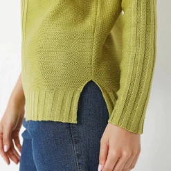 Pull col rond maille fantaisie