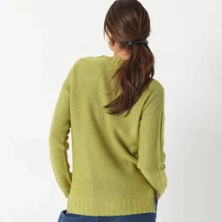 Pull col rond maille fantaisie