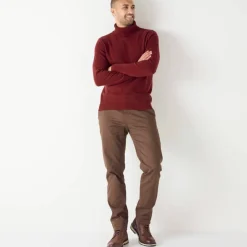 Pull col roulé en laine mélangée