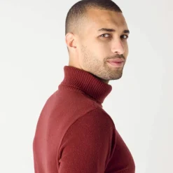 Pull col roulé en laine mélangée