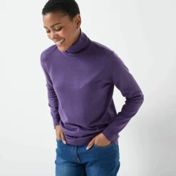 Pull col roulé, toucher doux