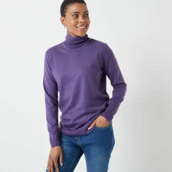 Pull col roulé, toucher doux