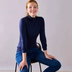 Pull col roulé, toucher doux