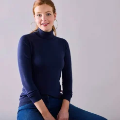 Pull col roulé, toucher doux
