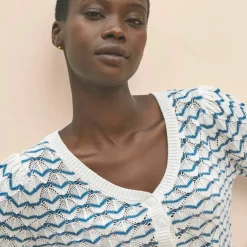 Pull col tunisien en maille fantaisie