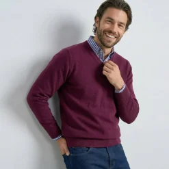 Pull col V 80% laine