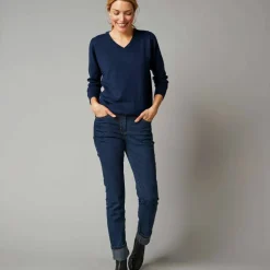 Pull col V, laine d'agneau