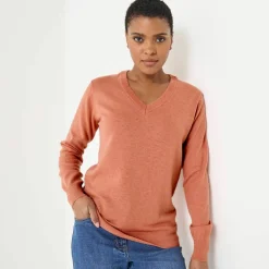 Pull col V, laine d'agneau