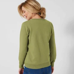 Pull col V, laine d'agneau