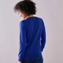Pull col V, laine d'agneau